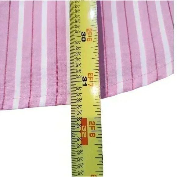 Roar Pink Striped Short Sleeve Button Up Shirt Sz XXL - Picture 6 of 7